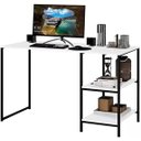 Ver imagem 1 de Mesa de Escritório com Prateleira, 120x50 Cm, Mdf, Branca