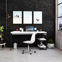 Ver imagem 2 de Mesa de Escritório com Prateleira, 120x50 Cm, Mdf, Branca