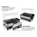 Ver imagem 6 de Escorredor de Louça Calha Úmida Speciale Pro 32x48,5x42cm em Aço Inox com Bandeja Coletora