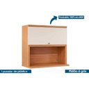Ver imagem 4 de Armário Aéreo P/ Cozinha Selene C/ 1 Porta C/ Nicho Microondas 80cm Jequitiba/off White Fosco -