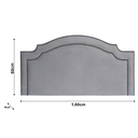 Ver imagem 2 de Cabeceira Queen Provençal Monaco2 Luxo Estofada Com Tachas - Veludo Cinza