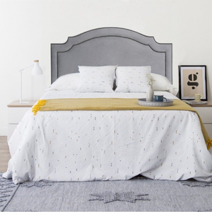 Cabeceira Queen Provençal Monaco2 Luxo Estofada Com Tachas - Veludo Cinza