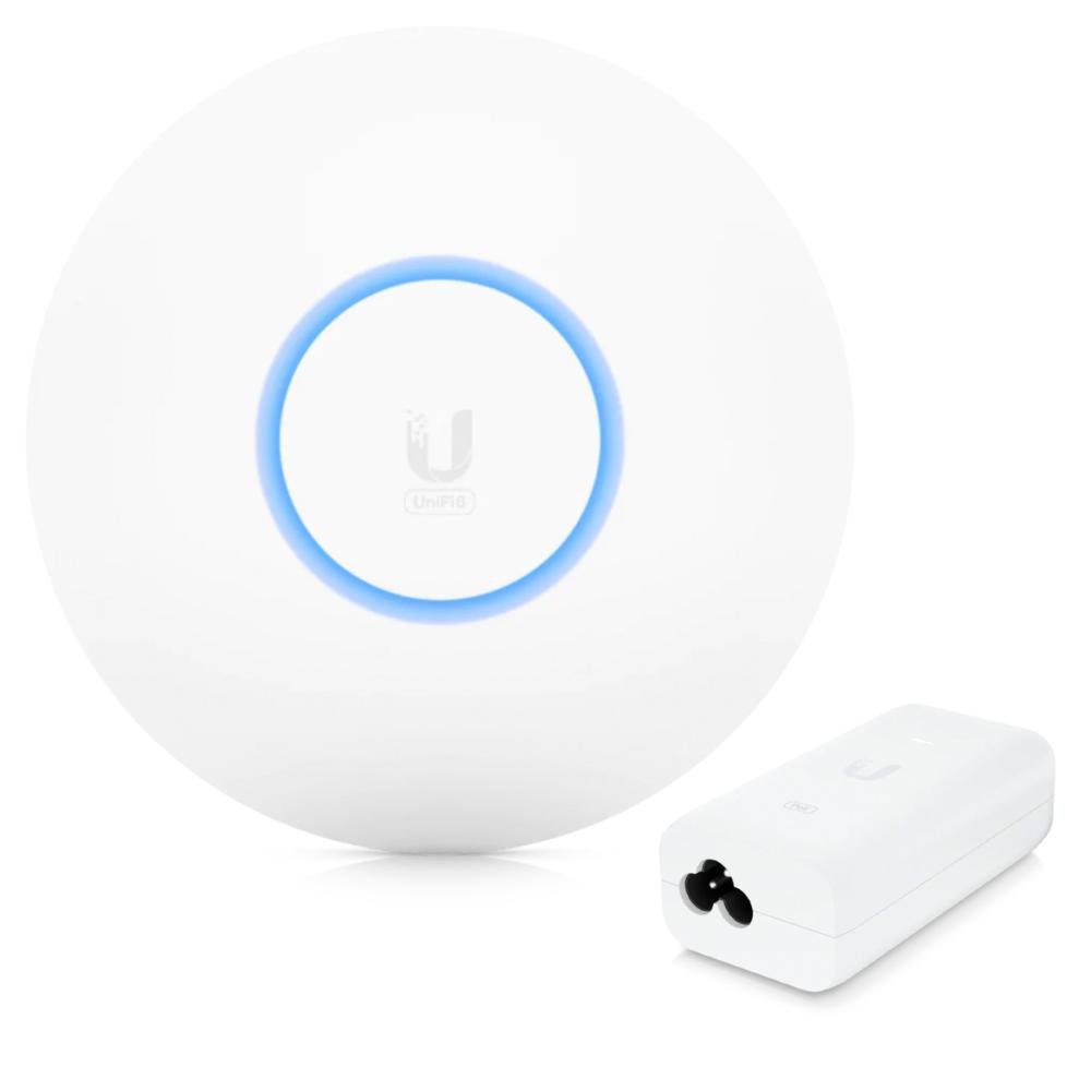 Kit Fonte Injetor PoE Ubiquiti + Access Point Ubiquiti UniFi® 6 Lite - 1350Mbps - Gigabit - 1