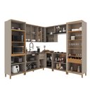 Ver imagem 3 de Armário de Cozinha Modulada Completa de Canto Fidelitá Berlim 8 Peças 487cm 16 Portas 2 Gavetas