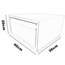 Ver imagem 4 de Nicho Com Gaveta Secreta Abertura Frontal Trava Por Chave Mão Direita em MDF Branco