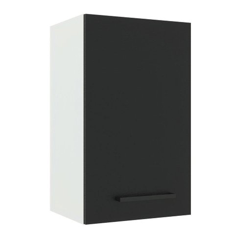 Armário de Cozinha Aéreo 40 cm 1 Porta Branco/Preto Agata Madesa