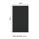Ver imagem 5 de Armário de Cozinha Aéreo 40 cm 1 Porta Branco/Preto Agata Madesa