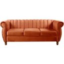Ver imagem 2 de Sofá Chesterfield 3 Lugares Realeza Vintage Retrô Veludo Terracota