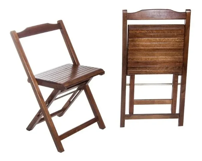 Conjunto Dobrável Prática 4 Cadeiras Quadrado Imbuia Bar Cozinha - 3