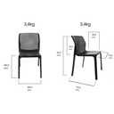 Ver imagem 3 de Kit 2 Cadeiras Laryssa Preta Reforçada - Construmarcas