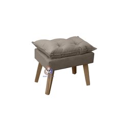 Kit 02 Poltrona Decorativa e Puff Opala Suede Capuccino SMF DECOR - 4