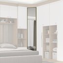 Ver imagem 4 de Guarda Roupa Modulado 01 Porta Vidro Canto Obliquo 245cm Setiba