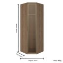 Ver imagem 3 de Guarda Roupa Modulado 01 Porta Vidro Canto Obliquo 245cm Setiba