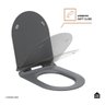 Assento Termofixo com Soft Close para Vaso Sanitário Amazonita Pingoo.casa - Cinza - 4