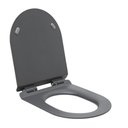 Ver imagem 1 de Assento Termofixo com Soft Close para Vaso Sanitário Amazonita Pingoo.casa - Cinza