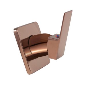 Acabamento de Misturador Quadrado para Banheiro Oiapoque - Pingoo.casa - Dourado Rose