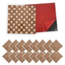 Ver imagem 5 de Pastilha de Vidro Adesiva Kit 16 Uni Parede Cozinha Banheiro Sala Decorativa Moderna Requintado Refo