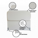 Ver imagem 3 de Cabeceira de Cama Box Casal 140cm Orgânica Branco - Corino