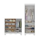 Ver imagem 4 de Quarto de Bebê Completo com Guarda-roupas 2 Portas e Cômoda Luna Multimóveis Mp4796 Branco