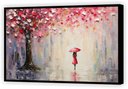 Ver imagem 6 de Quadro Decorativo Abstrato Canvas Moldura Filete Guarda Chuva Proteção Flor Gg