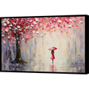 Ver imagem 1 de Quadro Decorativo Abstrato Canvas Moldura Filete Guarda Chuva Proteção Flor Gg