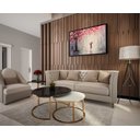 Ver imagem 2 de Quadro Decorativo Abstrato Canvas Moldura Filete Guarda Chuva Proteção Flor Gg