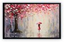 Ver imagem 4 de Quadro Decorativo Abstrato Canvas Moldura Filete Guarda Chuva Proteção Flor Gg