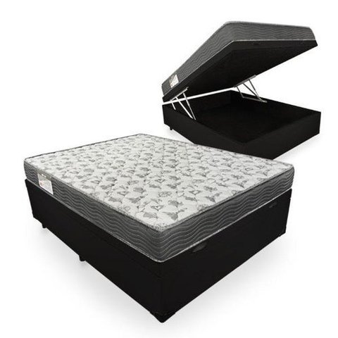 Cama Box com Baú Viuvo + Colchão Viuvo ISO 100 D33 (128x188x58) - Ortobom