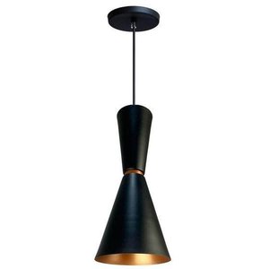 Lustre Pendente Cone Moderno Mesa Balcão Preto Iluminar Ambiente