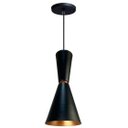 Ver imagem 1 de Lustre Pendente Cone Moderno Mesa Balcão Preto Iluminar Ambiente