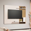 Ver imagem 1 de Painel Mênfis para Tvs de até 50" C/ Duas Prateleiras em Mdf:off White