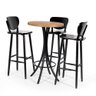Mesa para Varanda Alta Redonda com 3 Lugares Preto - 1