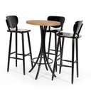 Ver imagem 1 de Mesa para Varanda Alta Redonda com 3 Lugares Preto