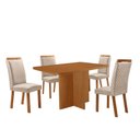 Ver imagem 2 de Mesa de Jantar Olímpia 120cm Tampo MDF Laminado Canto Copo com 4 Cadeiras Lorena