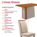 Ver imagem 7 de Mesa de Jantar Olímpia 120cm Tampo MDF Laminado Canto Copo com 4 Cadeiras Lorena