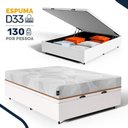 Ver imagem 4 de Cama Box Baú com Colchão Ortopédico de Espuma D33 a Vácuo Sonno Full - Lucas Home - Casal