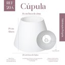 Ver imagem 2 de Cúpula de Abajur 19x28x16cm Tecido Algodão Soquete Importado Ref 20A