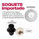 Ver imagem 4 de Cúpula de Abajur 19x28x16cm Tecido Algodão Soquete Importado Ref 20A