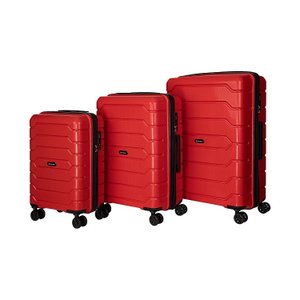 Conjunto de Malas Travelux St. Gallen Polipropileno - P, M e G Vermelha