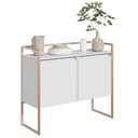 Ver imagem 4 de Aparador Sala Cantinho do Café Buffet 2 Portas Branco Cobre