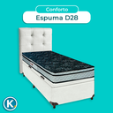 Ver imagem 4 de Kit Cabeceira + Cama Box Bau + Colchão Solteiro D28 Conforto Paropas