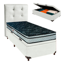 Ver imagem 1 de Kit Cabeceira + Cama Box Bau + Colchão Solteiro D28 Conforto Paropas