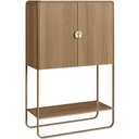 Ver imagem 2 de Balcão Aparador Bar para Sala Industrial 2 Portas 90cm Alek A03 Hanover Dourado - Lyam Deocr