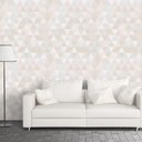 Ver imagem 1 de Papel de Parede Triângulos Pastel Arte Destaque 1,50 Metros