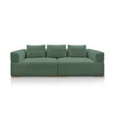 Ver imagem 1 de Sofá Bipartido com Almofadas Soltas 280cm Nuuk Linho Verde G63 - Gran Belo