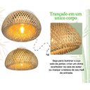 Ver imagem 3 de 3 Luminaria de Bambu Artesanal Fibra Natural Corredor Nat65
