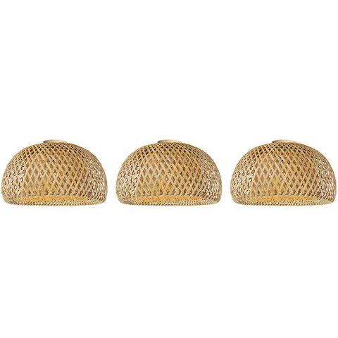 3 Luminaria de Bambu Artesanal Fibra Natural Corredor Nat65