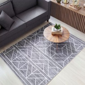 Tapete Corttex Berlim Geométrico Cinza - 2,40M x 2M de Largura