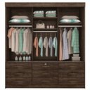 Ver imagem 3 de Guarda Roupa Chicago 3 Portas 9 Gavetas Com Espelho e Pés Tcil:Cumaru Rustic