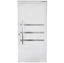 Ver imagem 1 de Porta Pivotante de Alumínio Branco com Puxador e Friso Linha Veneza:Direita/ 210 x 120